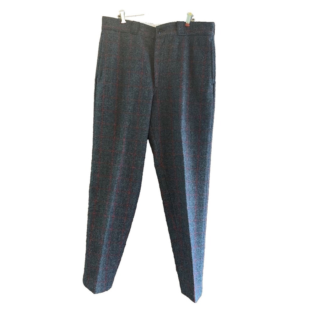 Men’s Kittery Trading Post plaid wool hunting outdoor cold-weather pants 38‎ X32